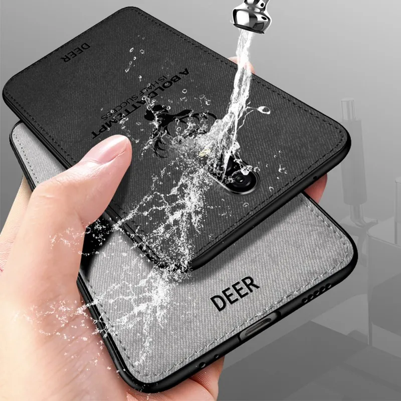 Ultra Slim Fabric Texture Soft TPU 3D Deer Print Cloth Pattern Cover For OnePlus One Plus 5 5T 6 6T Protective Phone Case Funda |