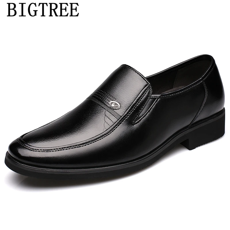 Business Shoes Men Elegant Mens Office Leather Coiffeur Formal Classic Luxury Italian Brand Erkek Ayakkabi Bona | Обувь