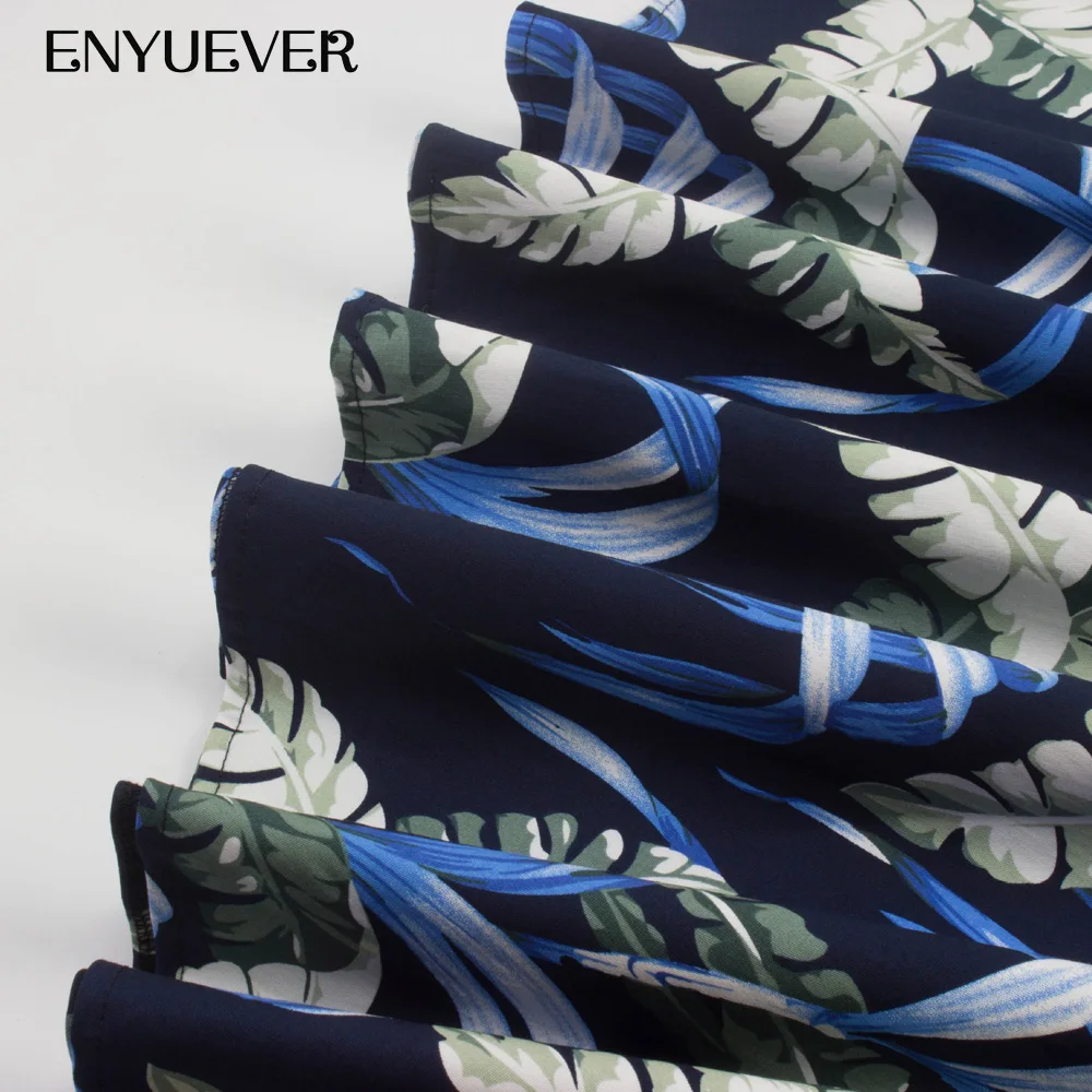 Enyuever Vestido винтажное платье женская одежда летняя повседневная майка с принтом