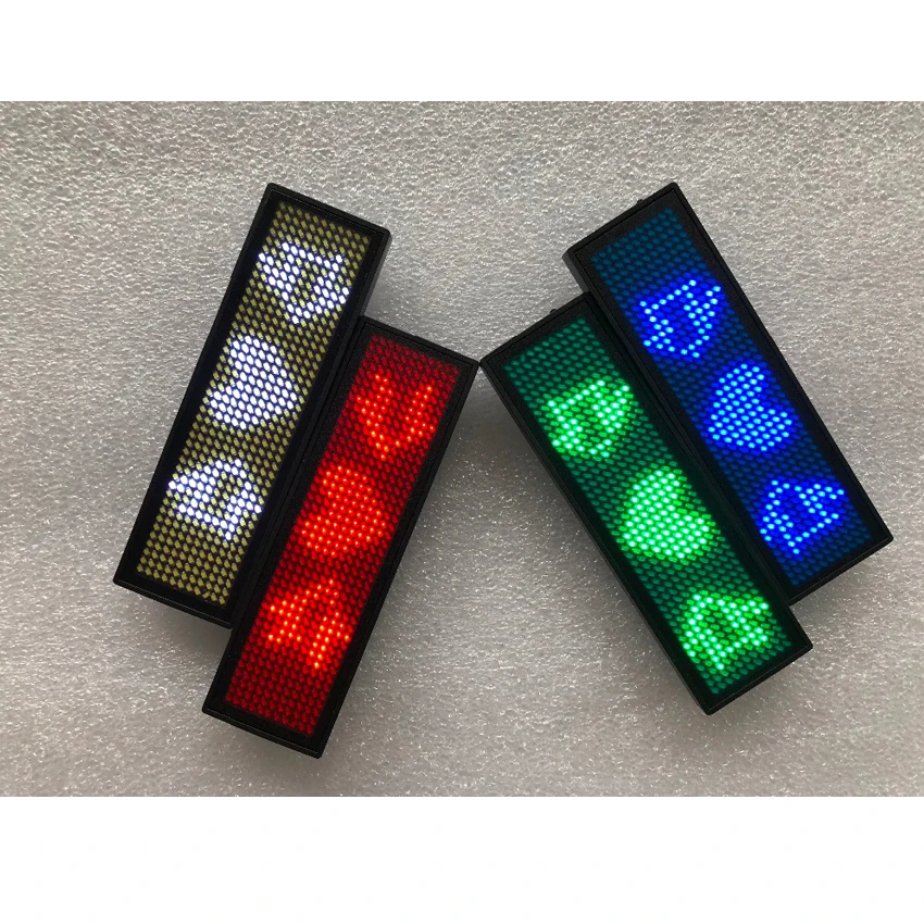 HD NT44 белый/красный/синий/зеленый цвет (Led) Личные Жетоны 44x11 Pixel C USB Перезаряжаемые