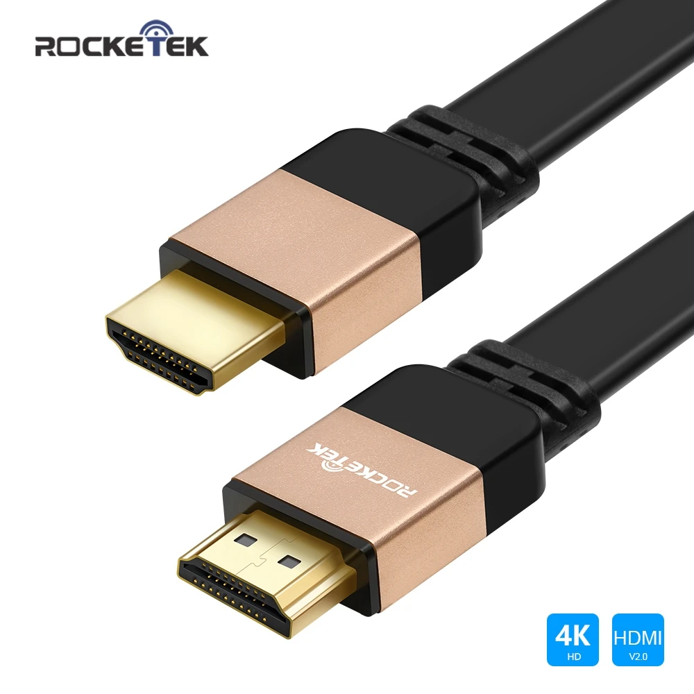 Rocketek HDMI совместимый с кабель 2.0 4K 3D 60FPS для HD TV LCD ноутбука PS3 проектор компьютер 0 5 м
