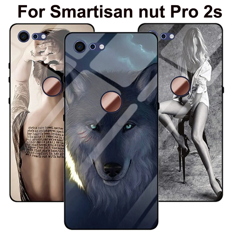 Чехол для Smartisan nut Pro 2s из закаленного стекла с силиконовой рамкой и жесткой задней