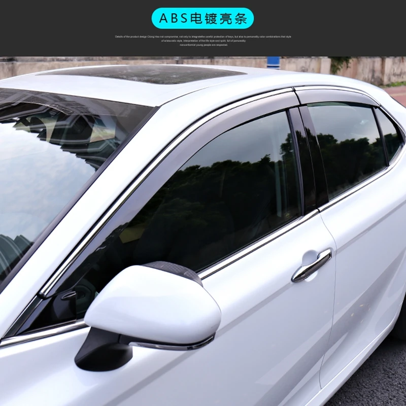 

for TOYOTA Camry 8th 2017 2018 Window Visor Shade Vent Rain Deflector Cover Trim Car Styling