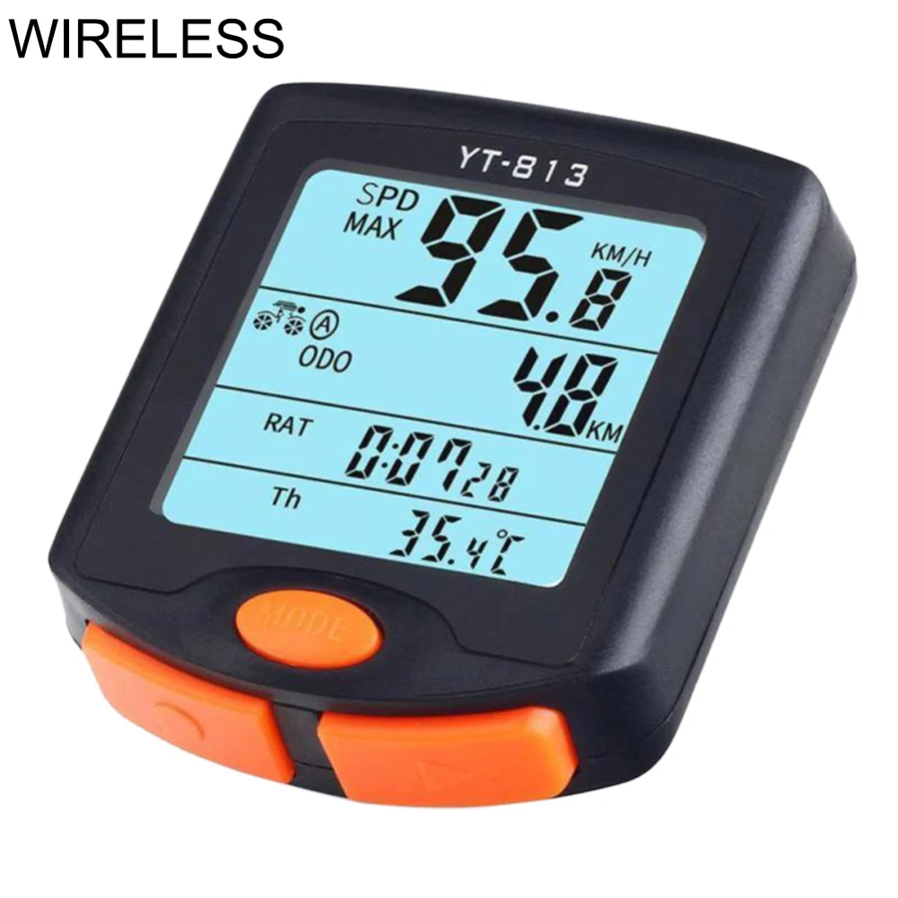 wireless MrY велосипедный компьютер проводной велосипедный спидометр цифровой секундомер ЖК черный светильник для MTB шоссейных велосипедов - Цвет: wireless