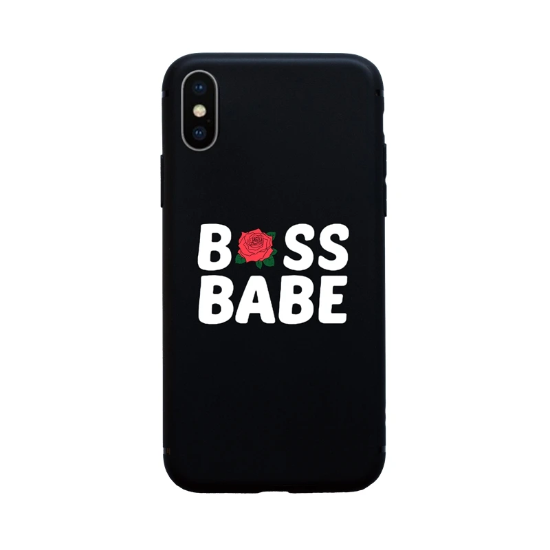 B Soft BABEBOSS Классный мягкий чехол для телефона для iPhone 11Pro Max 7 8 Plus 6 6S Plus 5 SE X XS Max XR Phone MOM BOSS HONEY Cover Fundas Coque Shell - Цвет: B Soft BABEBOSS