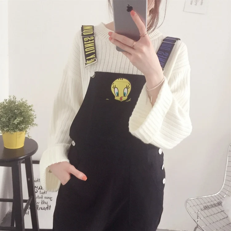 Комбинезоны женские мультфильм Kawaii сладкий розовый мягкий Универсальный досуг женские модные Студенты шикарные женские простой в Корейском Стиле Прекрасный