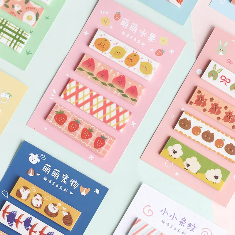80Sheets Creative Animal Notepads Kawaii Fruit Memo PadsCute Foods Sticky Notes For Kids Gift School Office Supplies Stationery |