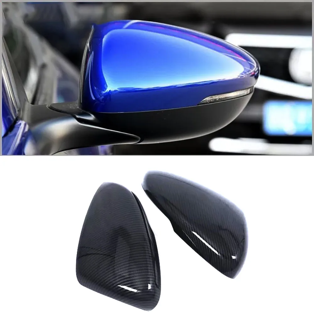 JEAZEA 2 шт. ABS Carbon Fiber накладка на зеркало заднего вида автомобиля отделка крышки