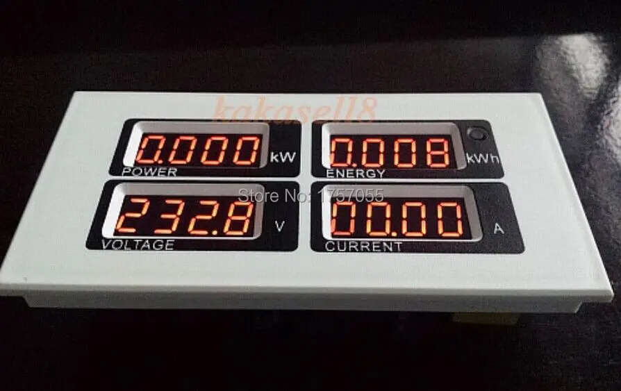 100A AC цифровой светодиодный измеритель мощности напряжение кВтч время ватт