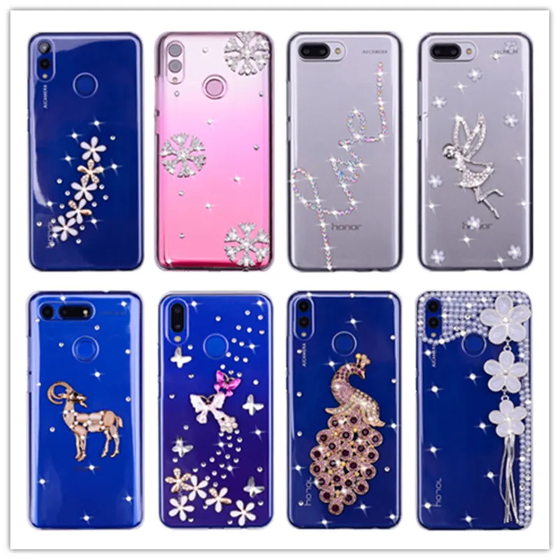 Роскошный блестящий чехол для телефона Huawei P20 Lite Pro со стразами P Smart Plus 2019 Y5 Y6 Y7 Prime