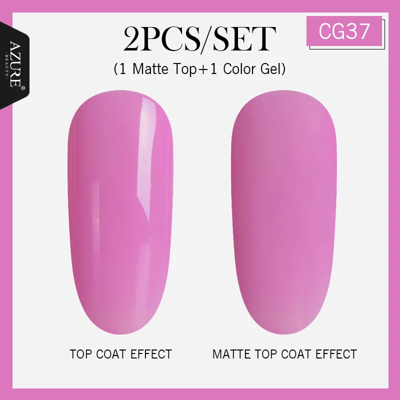 CG37 Matte Top Coat Лазурная красота матовое верхнее покрытие Гель-лак для ногтей Набор DIY матовый эффект Led Гель-лак для ногтей наборы Полупостоянный УФ-гель для ногтей - Цвет: CG37 Matte Top Coat
