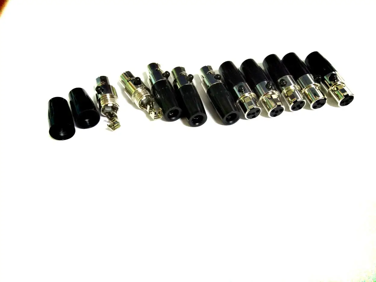 10 шт Мини 4 PIN XLR IN LINE гнездовые Разъемы Адаптера|4 pin female connector|4 femaleconnector |