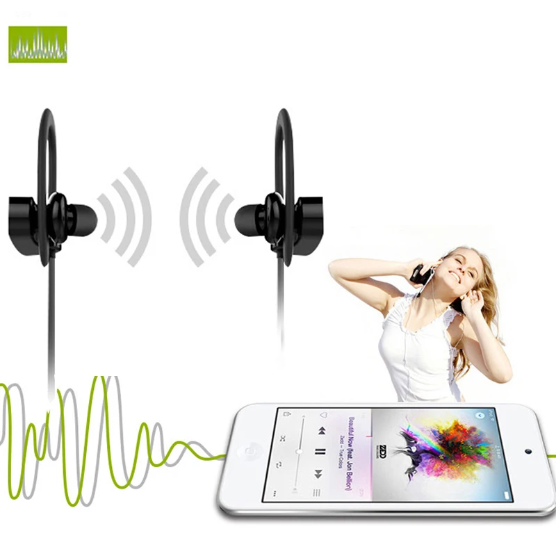 Спортивные bluetooth наушники беспроводные 4 1 стерео бас музыкальные микрофон