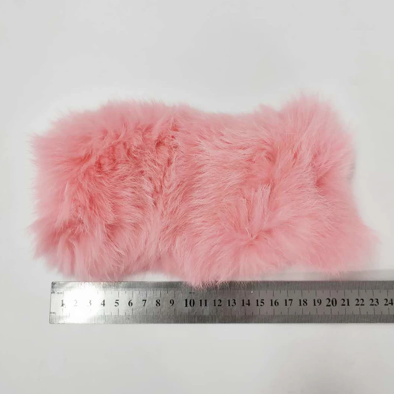 Женский эластичный шарф ручной работы из 100% кроличьего меха вязаные