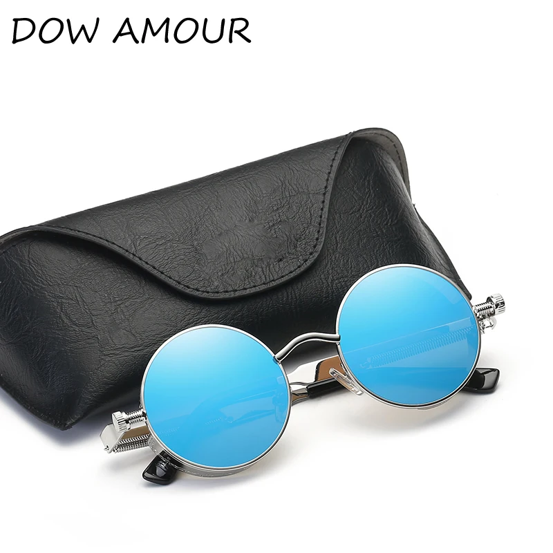 2017 стимпанк Круглый Винтаж Для женщин Солнцезащитные очки для в стиле панк Óculos De