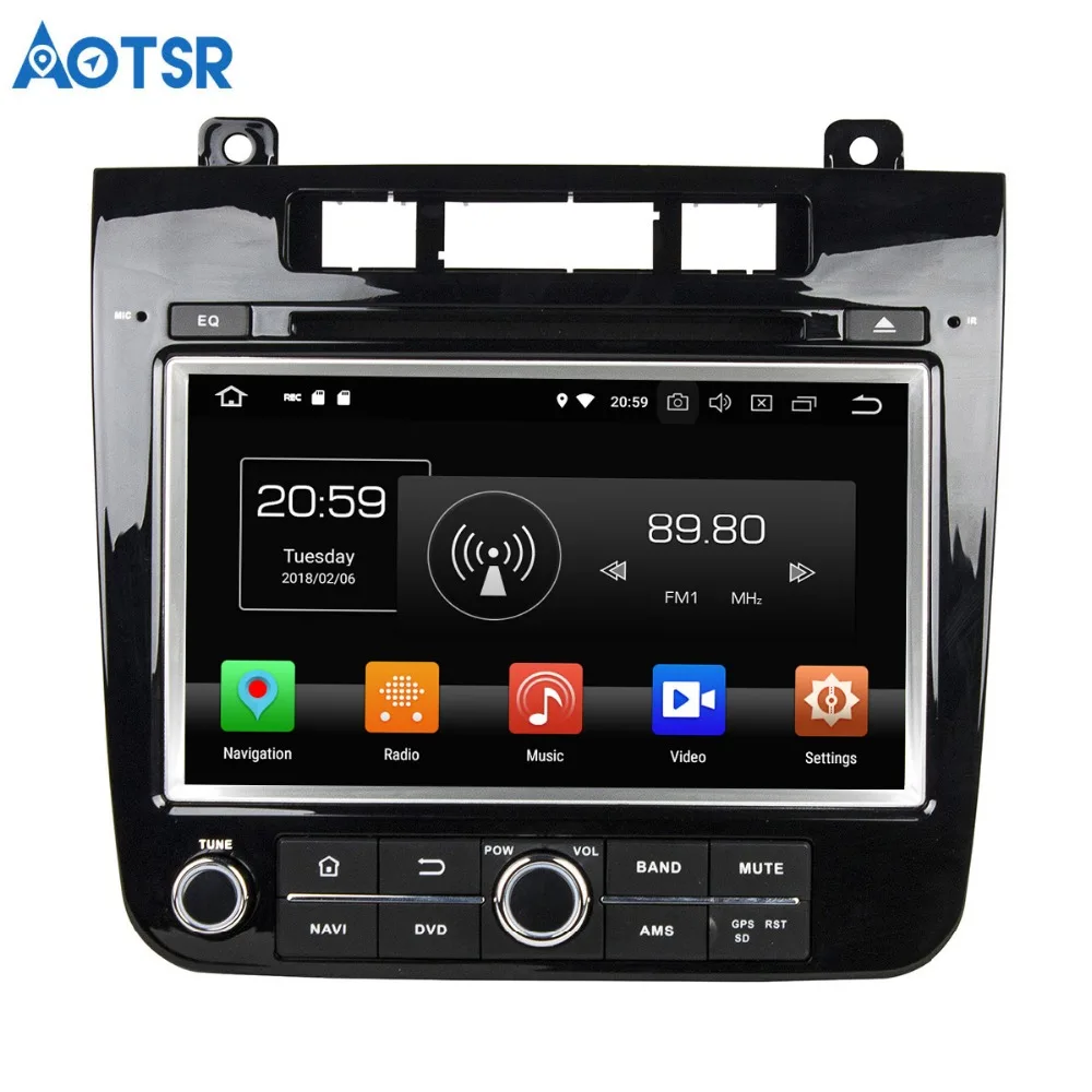 Aotsr Android 8 0 7 1 GPS навигация автомобильный DVD плеер для Volkswagen TOUAREG 2010 2014 мультимедиа