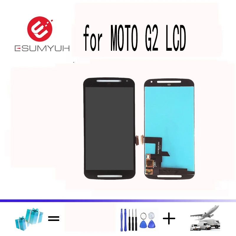 ЖК дисплей для Motorola MOTO G2 XT1063 XT1064 XT1068 XT1069 сенсорный экран с дигитайзером и рамкой в