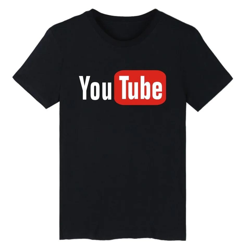 Футболка с принтом Youtube мужская и женская футболка в стиле Харадзюку роскошная