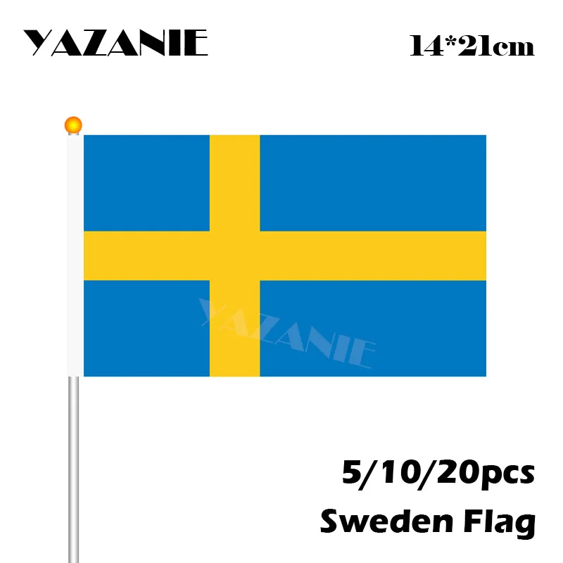 5/10/20 шт. флаг Швеции 14 х21 см|custom flag|national flagsweden flag |