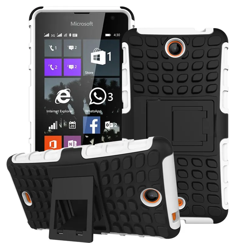Для Nokia lumia 530 Ударопрочный Резиновый Защитный Чехол также расширенный кобура |
