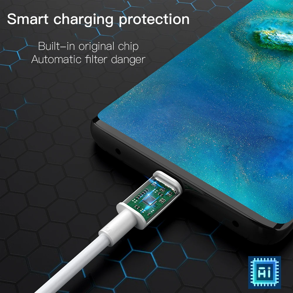 Кабель KEYSION USB Type-C для Huawei P30/P20 Pro/Mate20/10 Pro/P10 Plus lite 5A быстрая зарядка | Мобильные