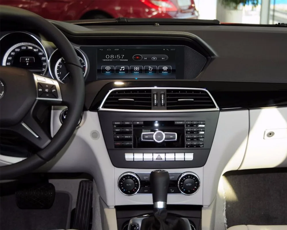 8," Android 8,1 автомобильный мультимедийный плеер для Mercedes Benz C Class W204 2012 2013 с gps навигацией DVD USB AUX SD WiFi 3g 4 ядра