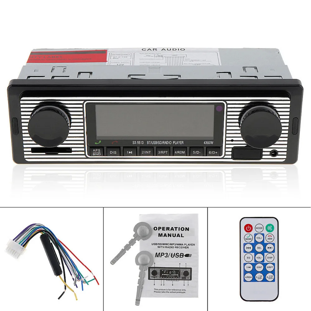 Автомагнитола 12 В стерео система с Bluetooth FM MP3 USB SD AUX Типоразмер 1 DIN|usb sd aux|fm mp3 usbsd aux |