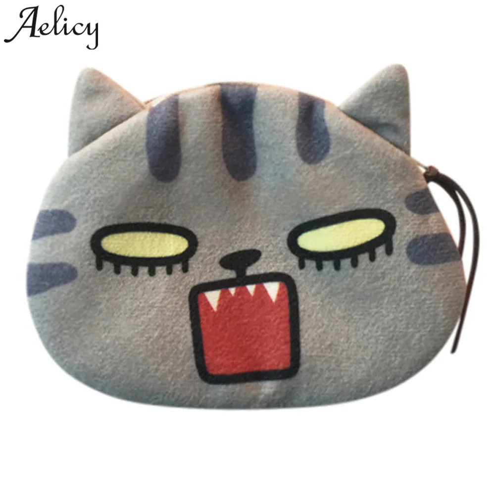 Aelicy 2020 новый дизайн милый кошелек для монет Женский с милым принтом лица кошки