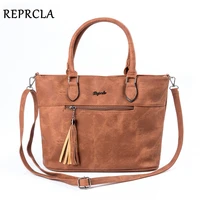 reprcla brand vintage tassel handbags women bag designer double zipper shoulder bags pu leather crossbody top handle bags bolsas