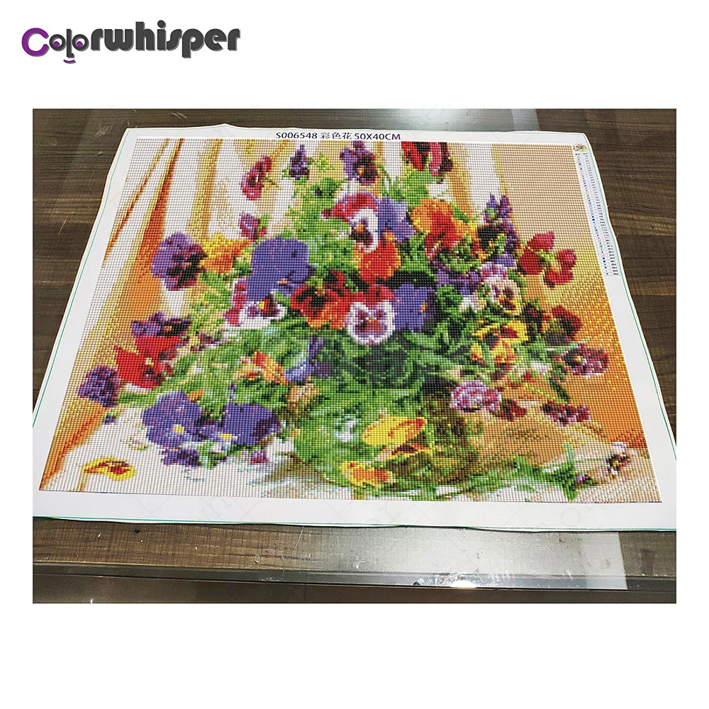 Алмазов картина камни в форме ромба/круглыми стразами Цветочная корзина
