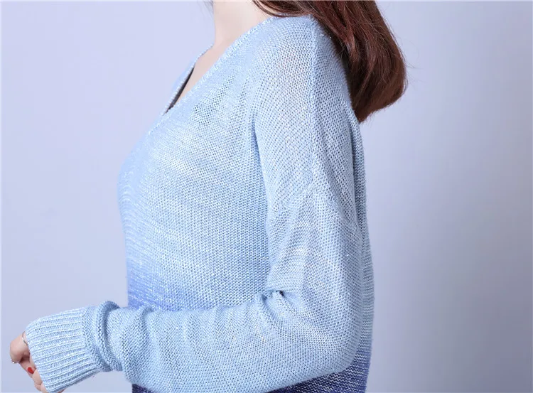 

2020 Women Autumn Winter Blend Sweater Fashion V-Neck Pullovers Long Sleeve Jumpers Womens New Knitted Sweaters