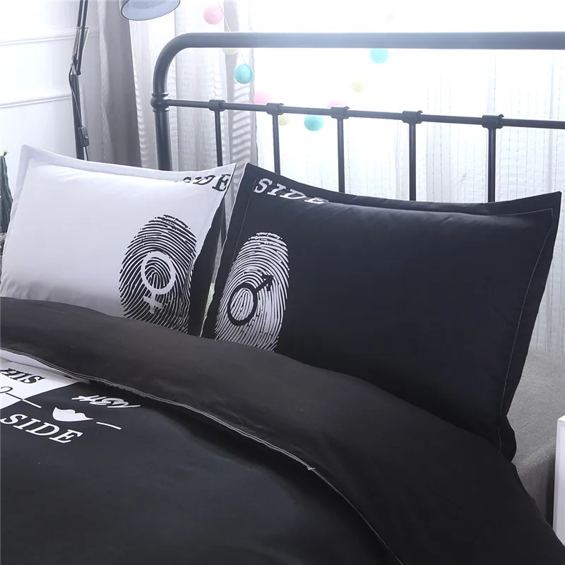 Постельное белье King size с рисунком отпечатков пальцев набор пододеяльников для