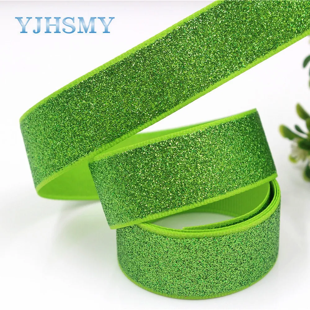 

YJHSMY G-18522-258,22 мм 10 ярдов блестящие ленты термопечать grosgrain Свадебные аксессуары DIY материалы ручной работы