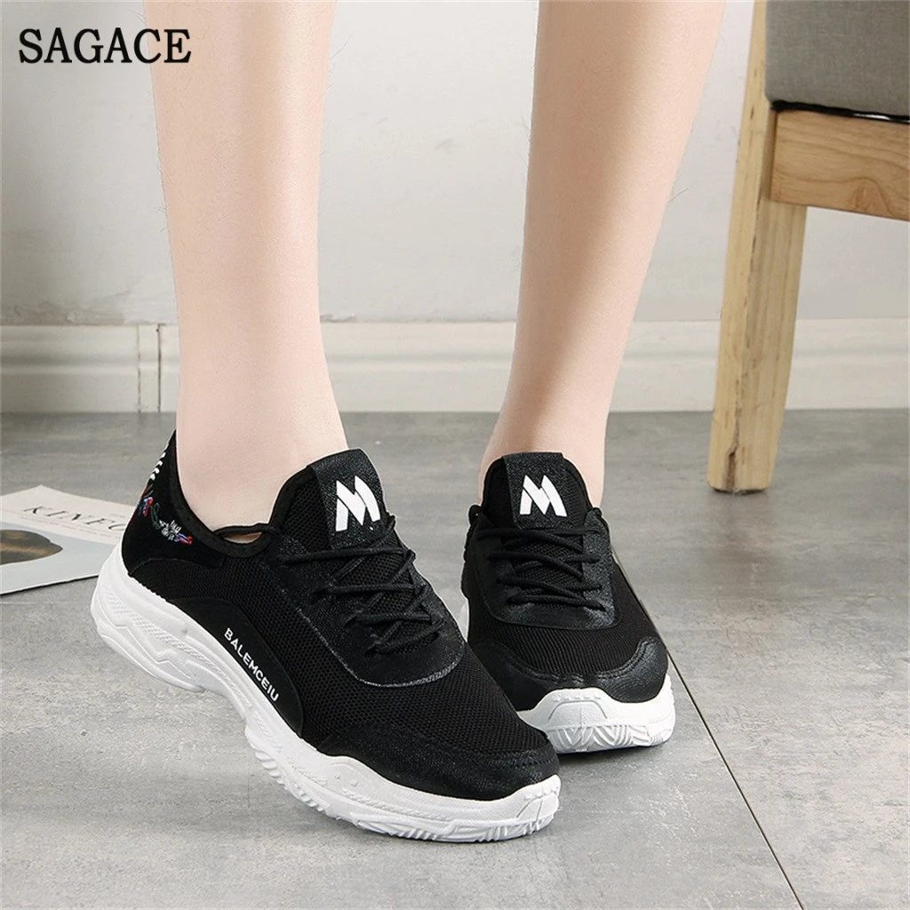 Женские кроссовки со шнуровкой SAGACE повседневные из Вулканизированной Ткани