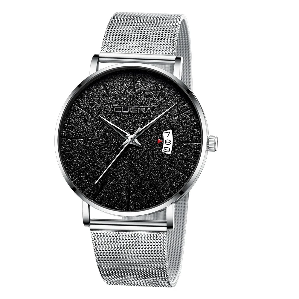 

CUENA Fashion Luxury Men Women Unisex Watches Stainless Steel Dial Casual Bracele Mens Clock Quartz Wrist Watches reloj hombre
