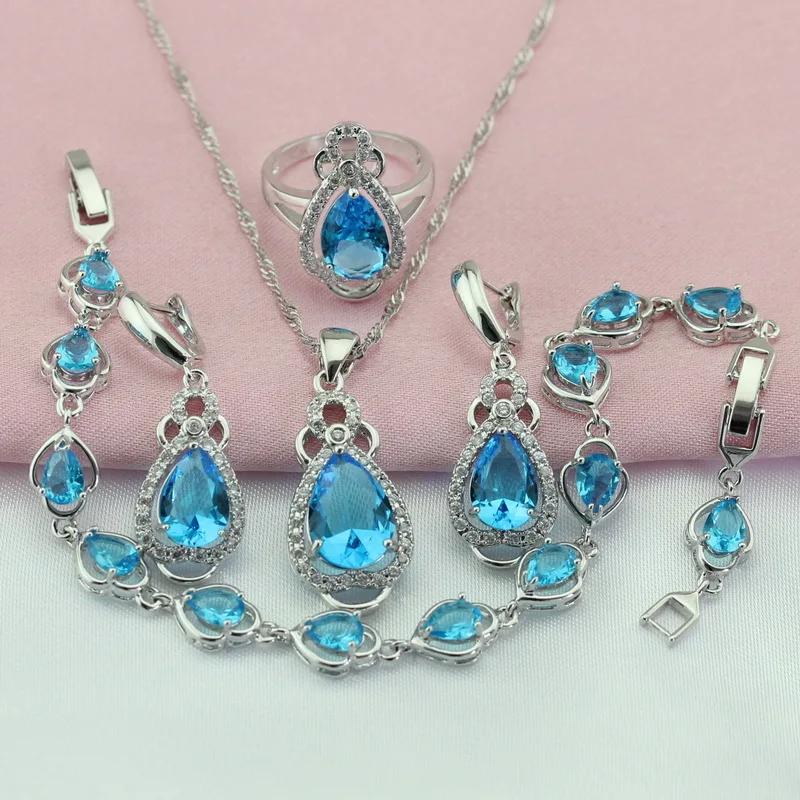 Женский ювелирный комплект из колье серёг кольца и браслета|colorful jewelry sets|jewelry sets for