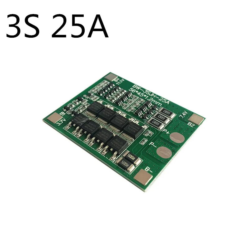Защитная плата для литиевых батарей 3S 25A 12V электрические инструменты