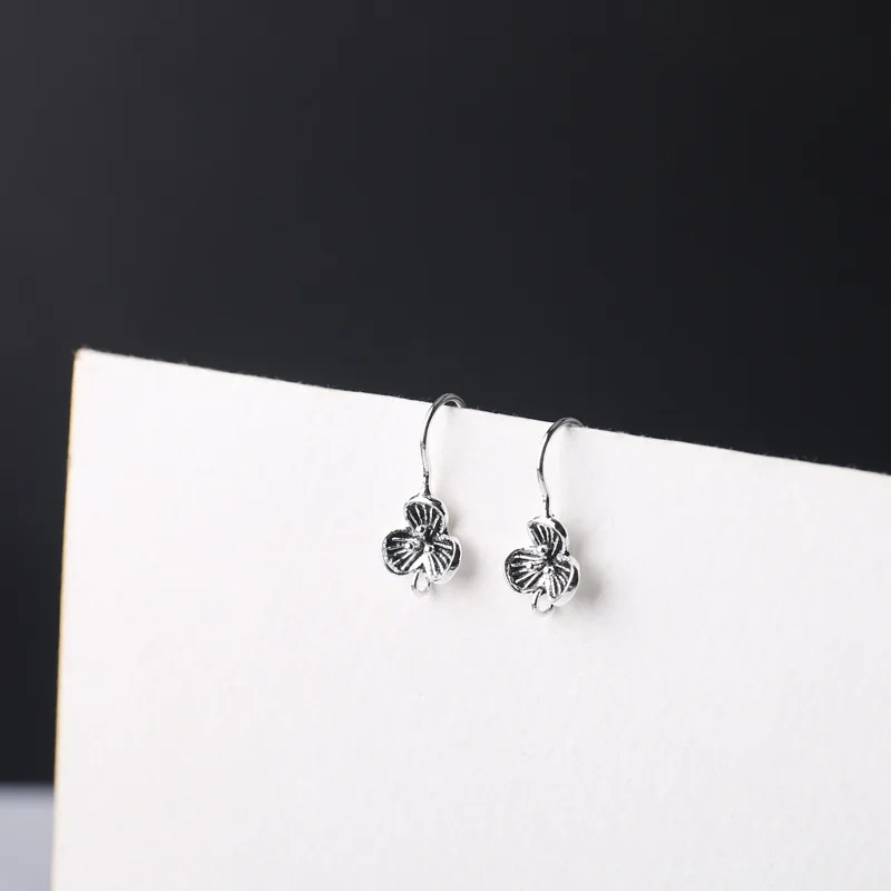 Серьги из стерлингового серебра 925 пробы с цветком и французскими крючками DIY A1664 |