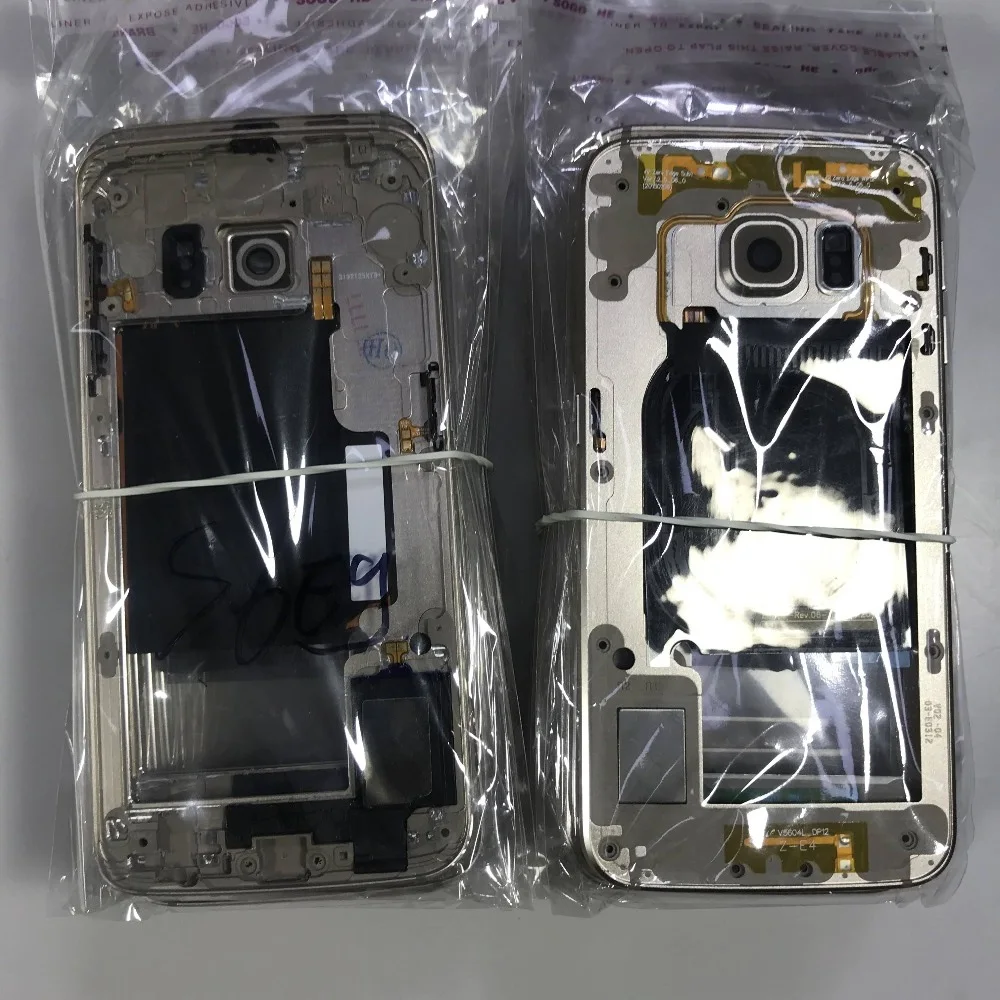 Оригинальная новая задняя рамка для телефона Galaxy S6 Edge корпус ПК с кнопкой