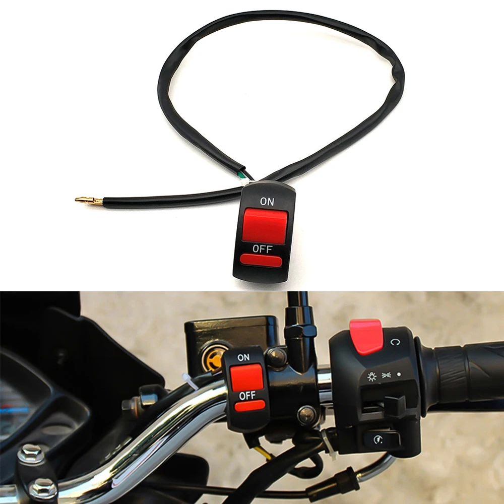 Мотоциклетный переключатель кнопка руля разъем пуш-ап светильник LED для KAWASAKI KLX 150