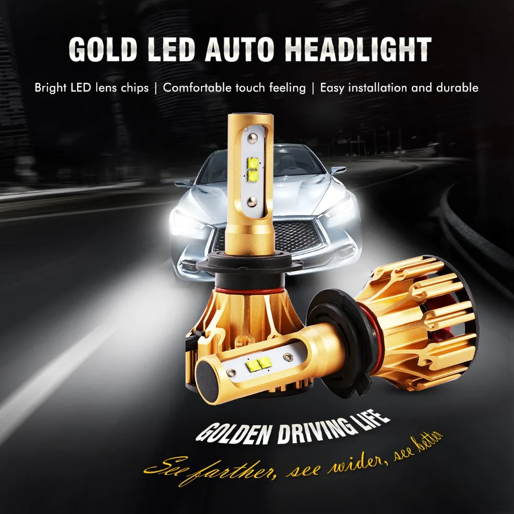 Oslamp H7 Hi lo Beam светодиодный светильник на голову для автомобиля лампы SMD 70 Вт 7000LM