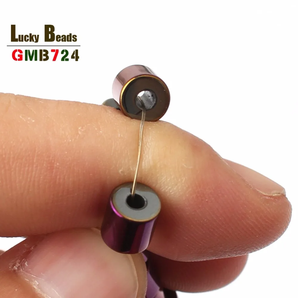 Бусины из гематита (9 цветов) с натуральным большим отверстием (2 3 мм) европейские