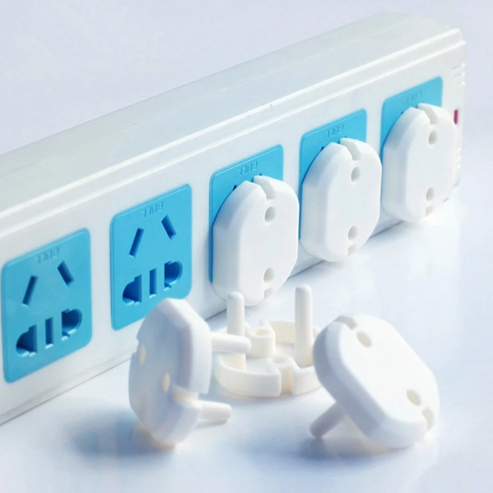 Enchufes el&eacute;ctricos de seguridad para ni&ntilde;os, tapas protectoras de salida el&eacute;ctrica, 2 enchufes de la UE, 2 agujeros, 10 piezas-2