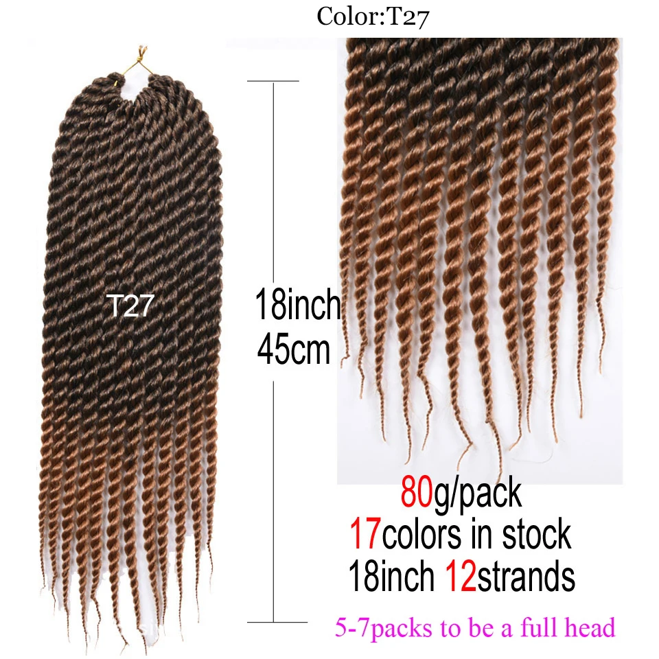 Yiyaobess 12strands 18 &quotKanekalon Grey Ombre Сенегальский крутить крючком косы волос