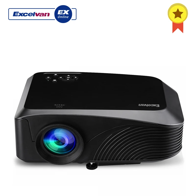 Excelvan LED4018 Портативный 1200 люмен 800*480 макс 1080P 130 дюймов красно-синий 3D с HDMI USB VGA AV TF интерфейс домашний кинотеатр