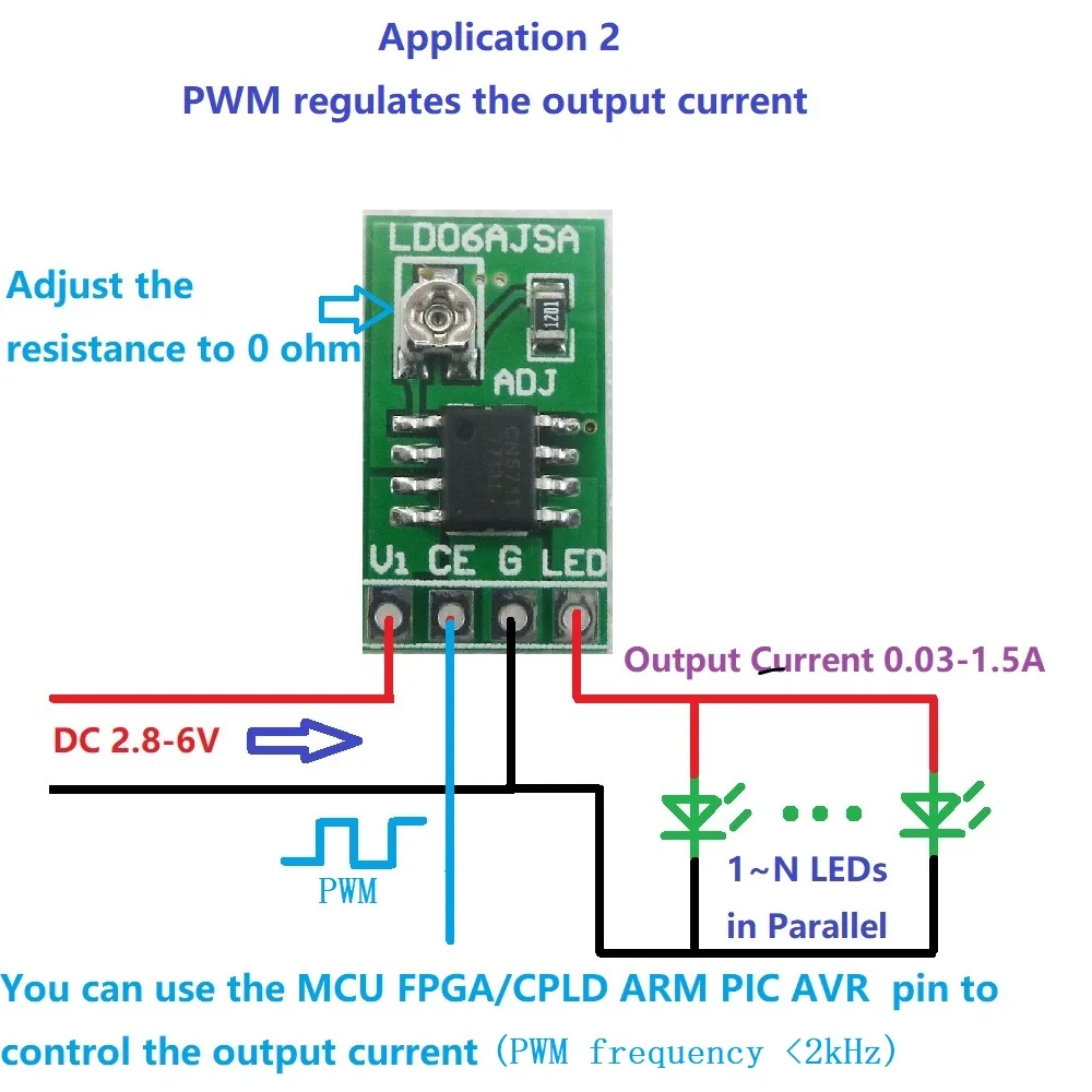 DC 3 6 в 0 03 A Светодиодный драйвер постоянного тока Регулируемая Фотографическая