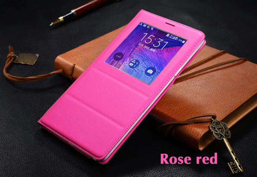 Для samsung Galaxy Note 4 Note4 умный чехол SM N910 N910F N910C N910H кожаный чехол для телефона противоударный откидной Чехол с оригинальным чипом