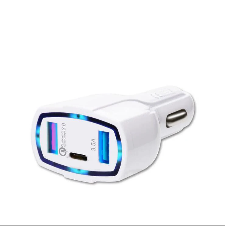 Автомобильное зарядное устройство quick charge 3 0 type-c для samsung s9 QC3.0 быстрое 3USB телефона