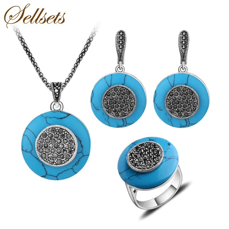 Женский винтажный комплект ювелирных изделий Sellsets вечерние комплекты из
