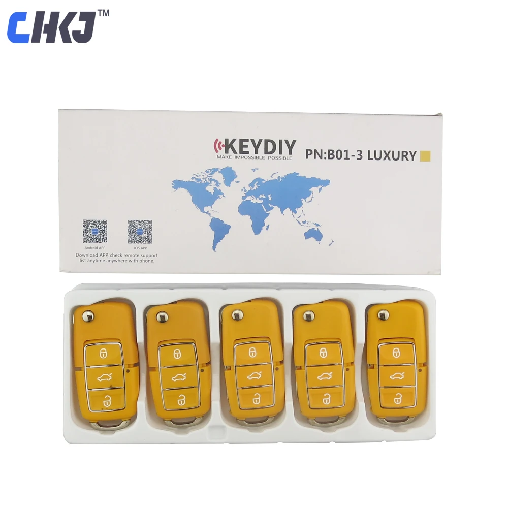 CHKJ 5 шт./лот B01 3 кнопки KD900 дистанционный ключ для KEYDIY + KD200 URG200 мини KD пульт